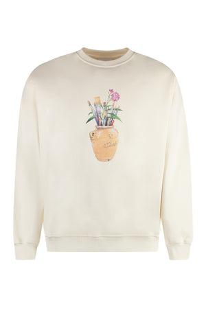 Cotton crew-neck sweatshirt-0